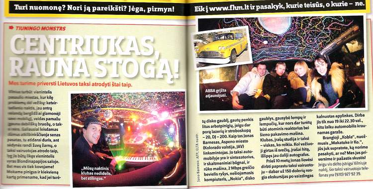 Taxi Feature in FHM Lithuania