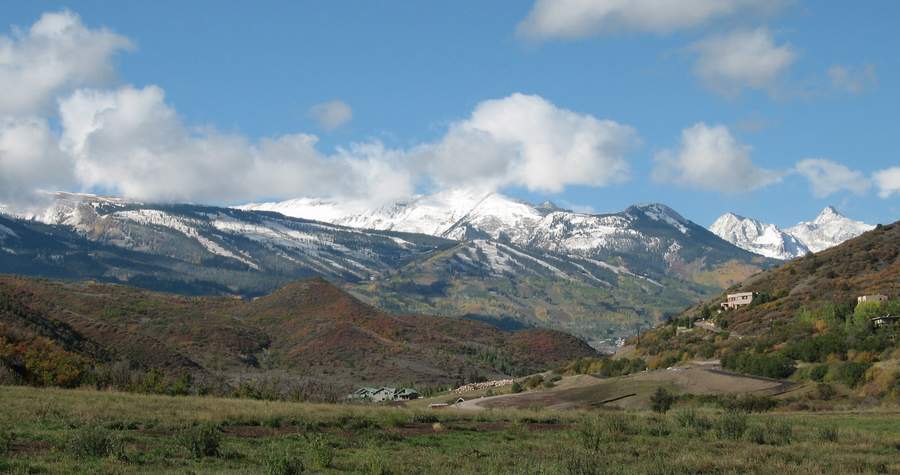 Snowmass Mtn. First Snow Near Aspen Colorado From The Ultimate Taxi September 18th 2006