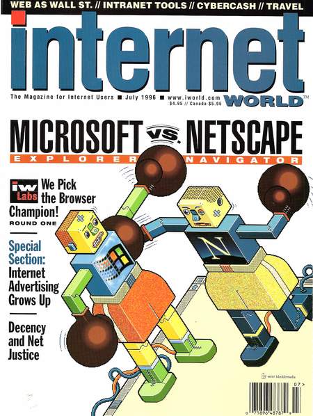 Internet World Magazine July 1996 Cover