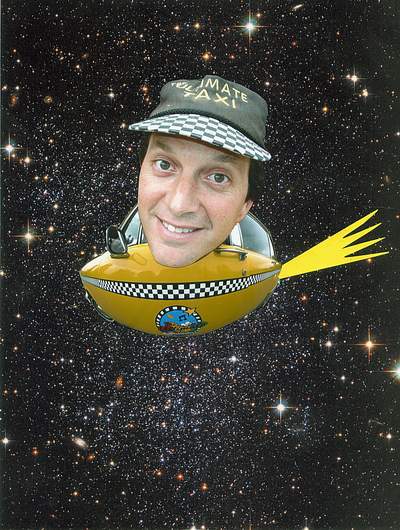 Jon Barnes And The Ultimate Taxi In Space. Art By Hinton Harrison