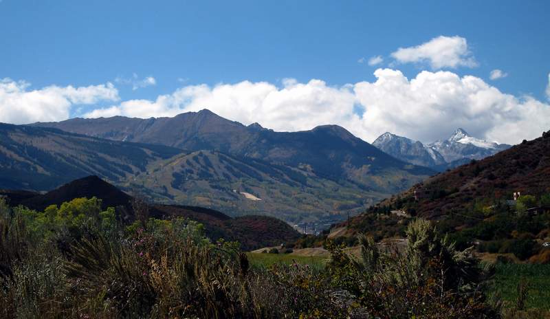Snowmass Mountain And First Snow On Capital Peak - September 20th 2007