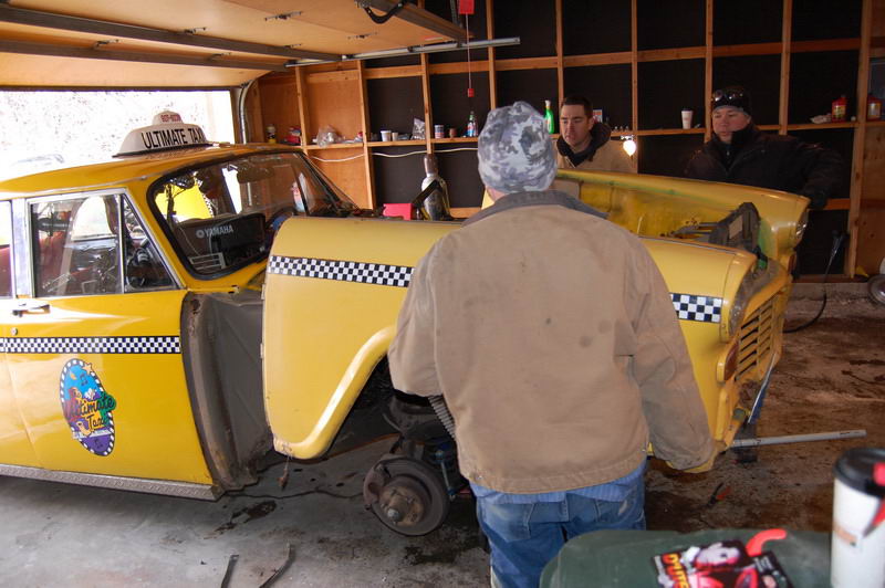 Taxi Repaired After Collision With Deer