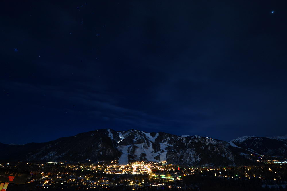 Sirius, Rigel And Jupiter Over Aspen Colorado January 10th 2012