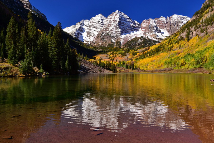 Maroon Bells Photo - September 30th 2013 - White River National Forest Near Aspen Colorado