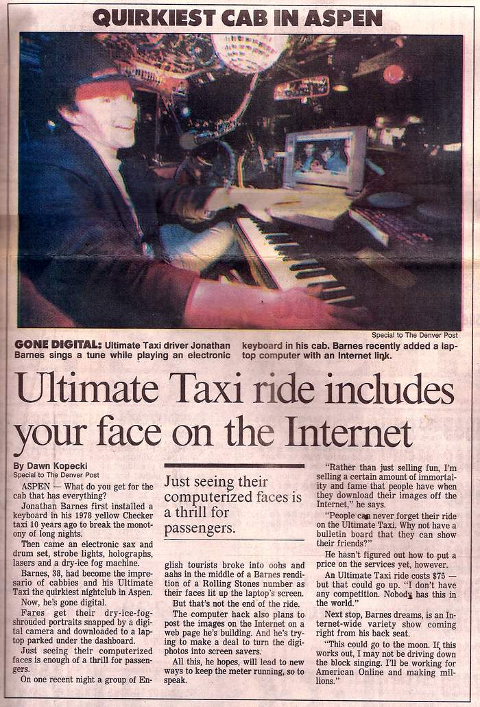 Taxi Featured In The Denver Post 1996