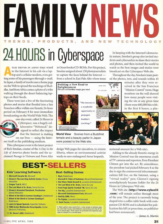 Taxi Featured In FamilyPC Magazine April 1996