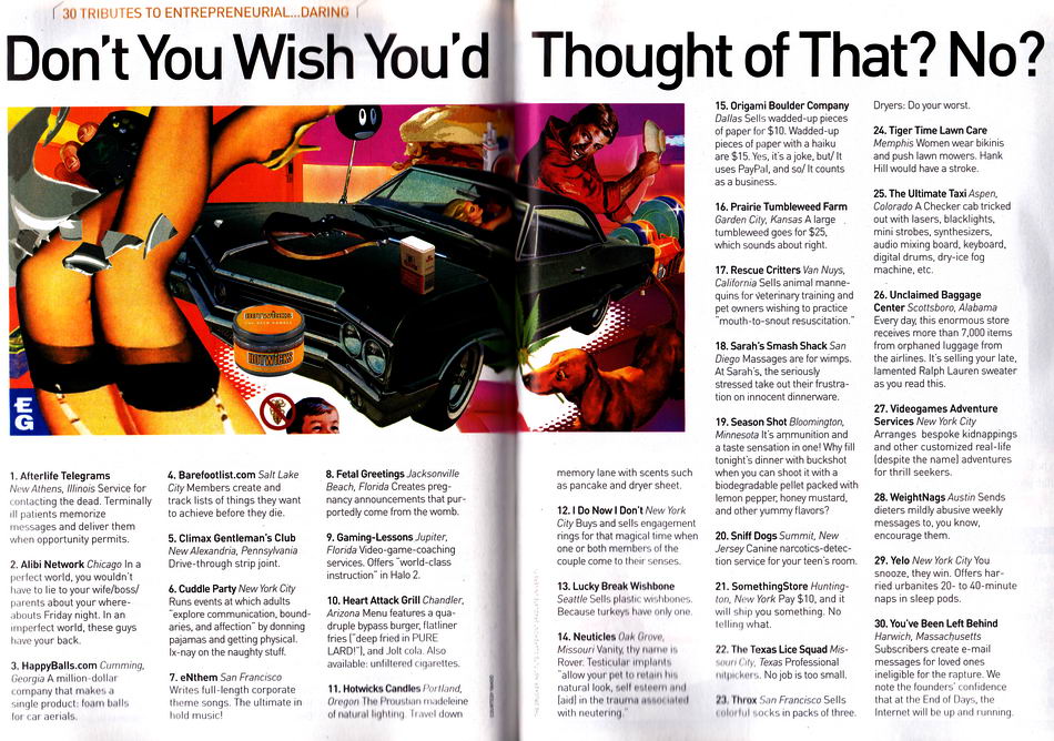 Ultimate Taxi Featured In Inc. Magazine April, 2009. Don't You Wish You'd Thought Of That? No? 25. The Ultimate Taxi Aspen, Colorado A Checker cab tricked out with lasers, blacklights, mini strobes, synthesizers, audio mixing board, keyboard, digital drums, dry ice fog machine, etc.