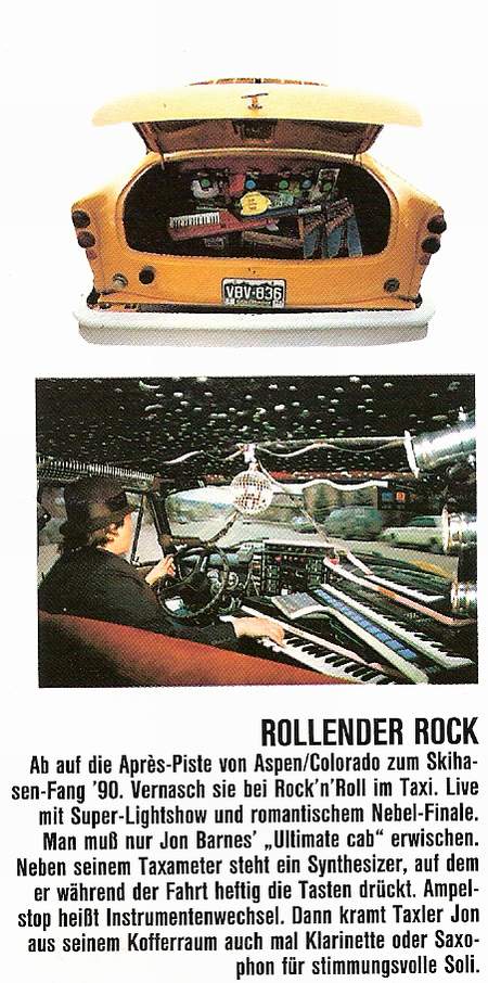 Taxi Feature in Penthouse Germany November 1990 -